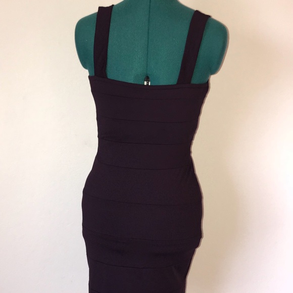 SOLDDark purple sexy satin mini dress by Nikibiki - Picture 4 of 6